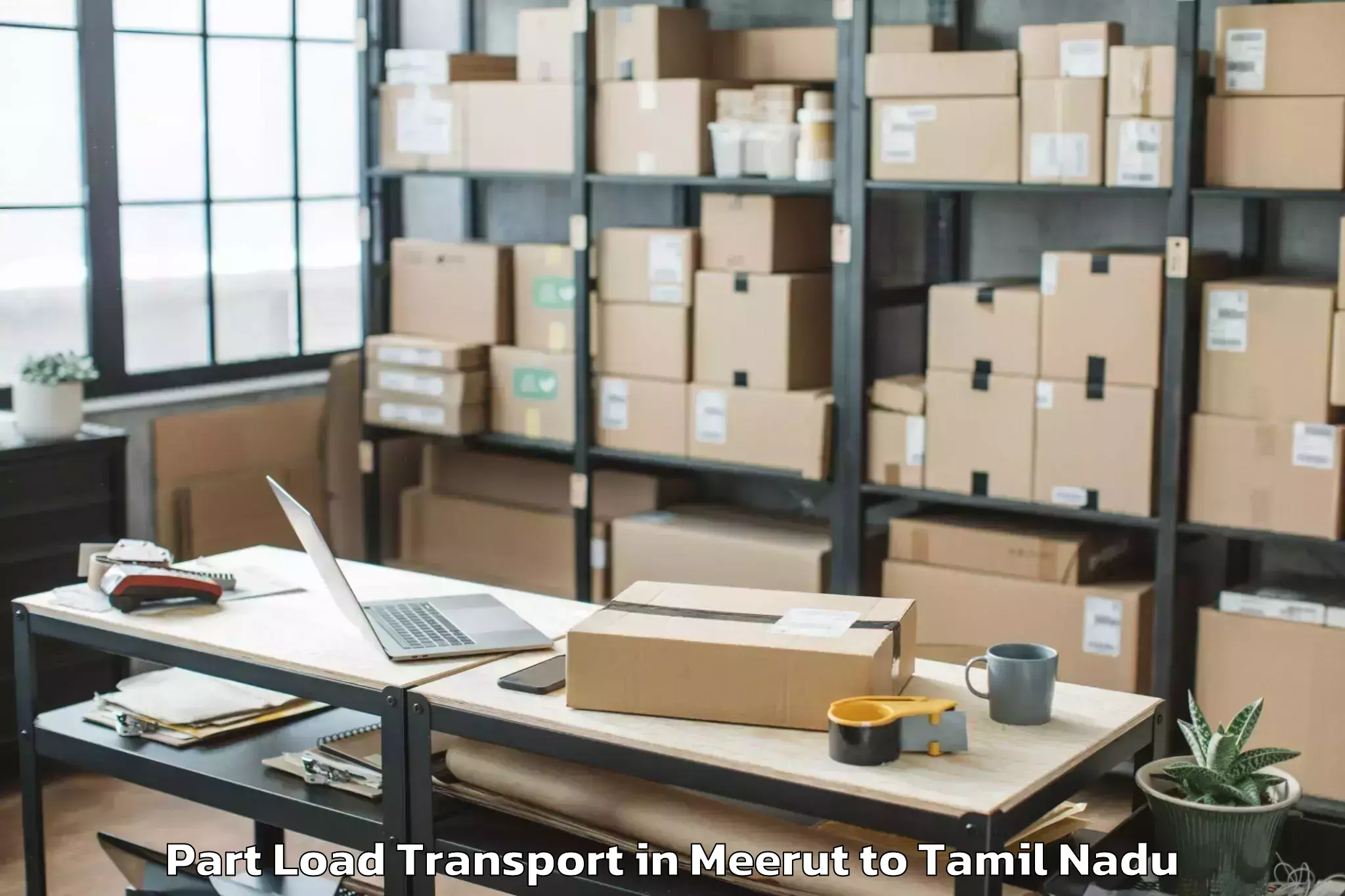 Easy Meerut to Uppiliyapuram Part Load Transport Booking